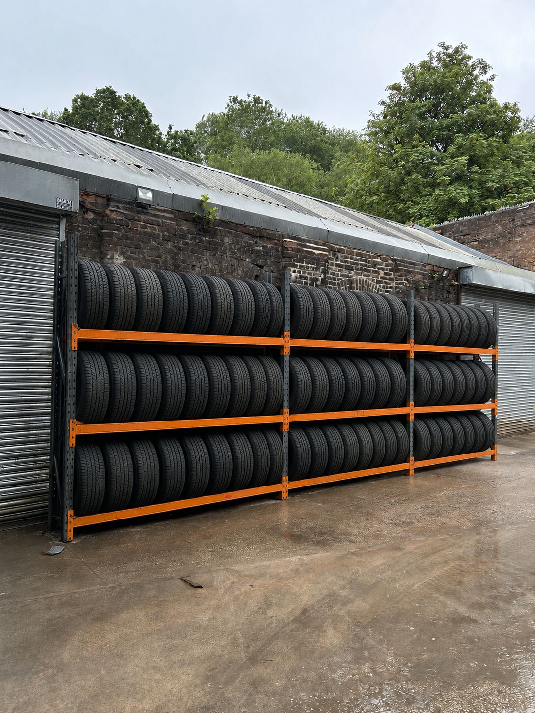 Used Dexion Tyre Bay - 2400mm High - 3 Levels - 3 Joined Bays