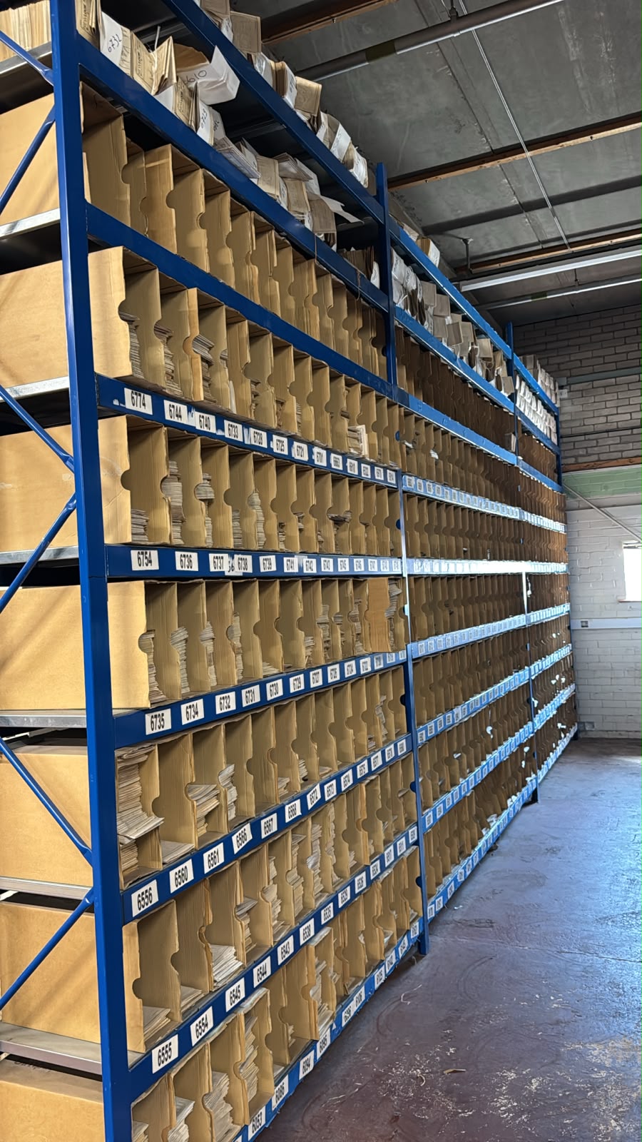 Used Longspan Shelving - 3 Joined Bays - Choose Height and Levels - Metal Drop in Panels