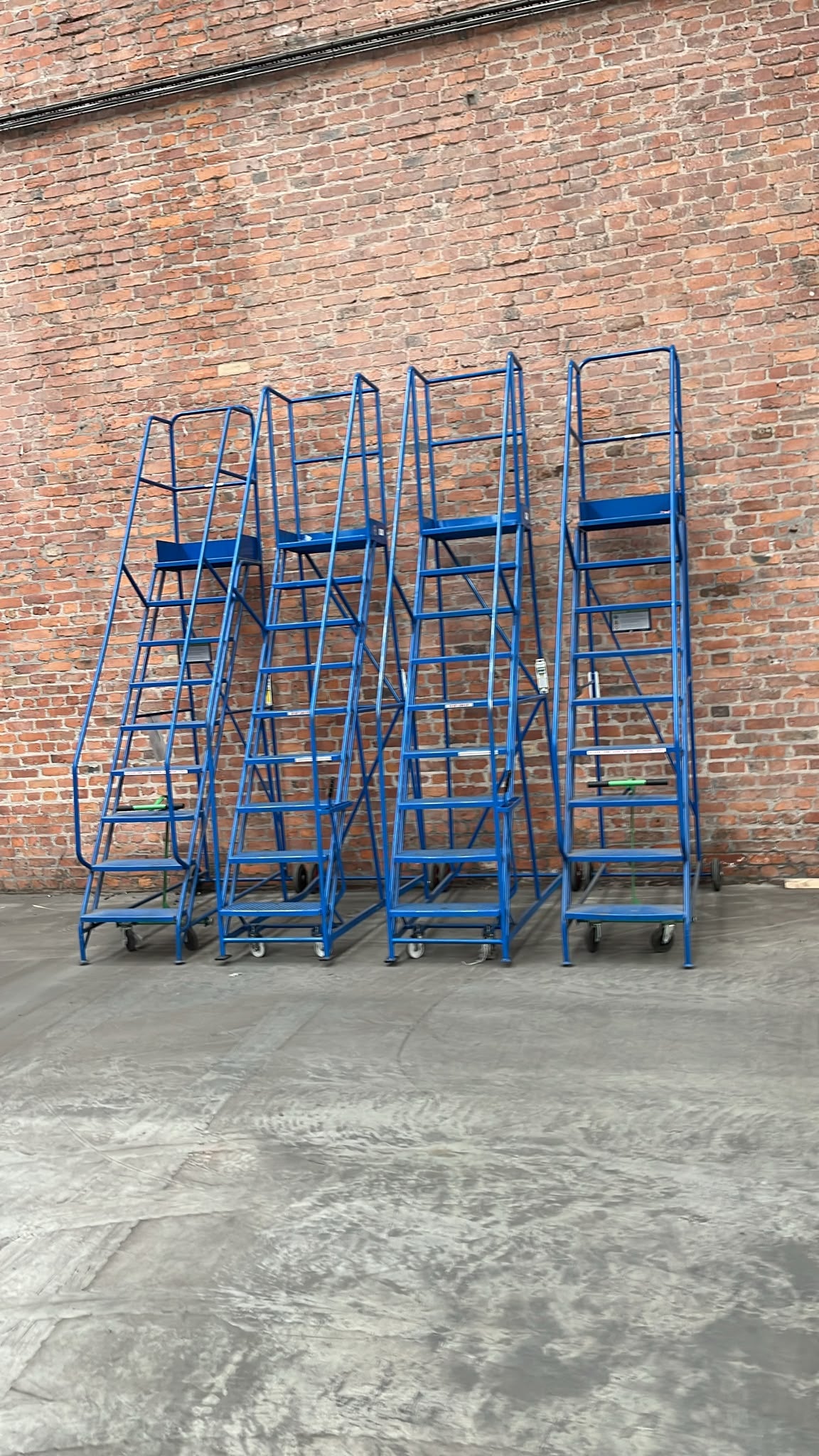 Used Mobile Warehouse Ladders - Various Heights