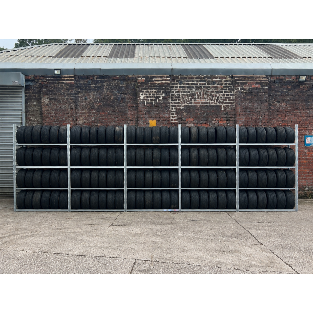 Used Tyre Bay - Galvanised Frames - 3000mm High - 1500mm Wide - 4 Levels