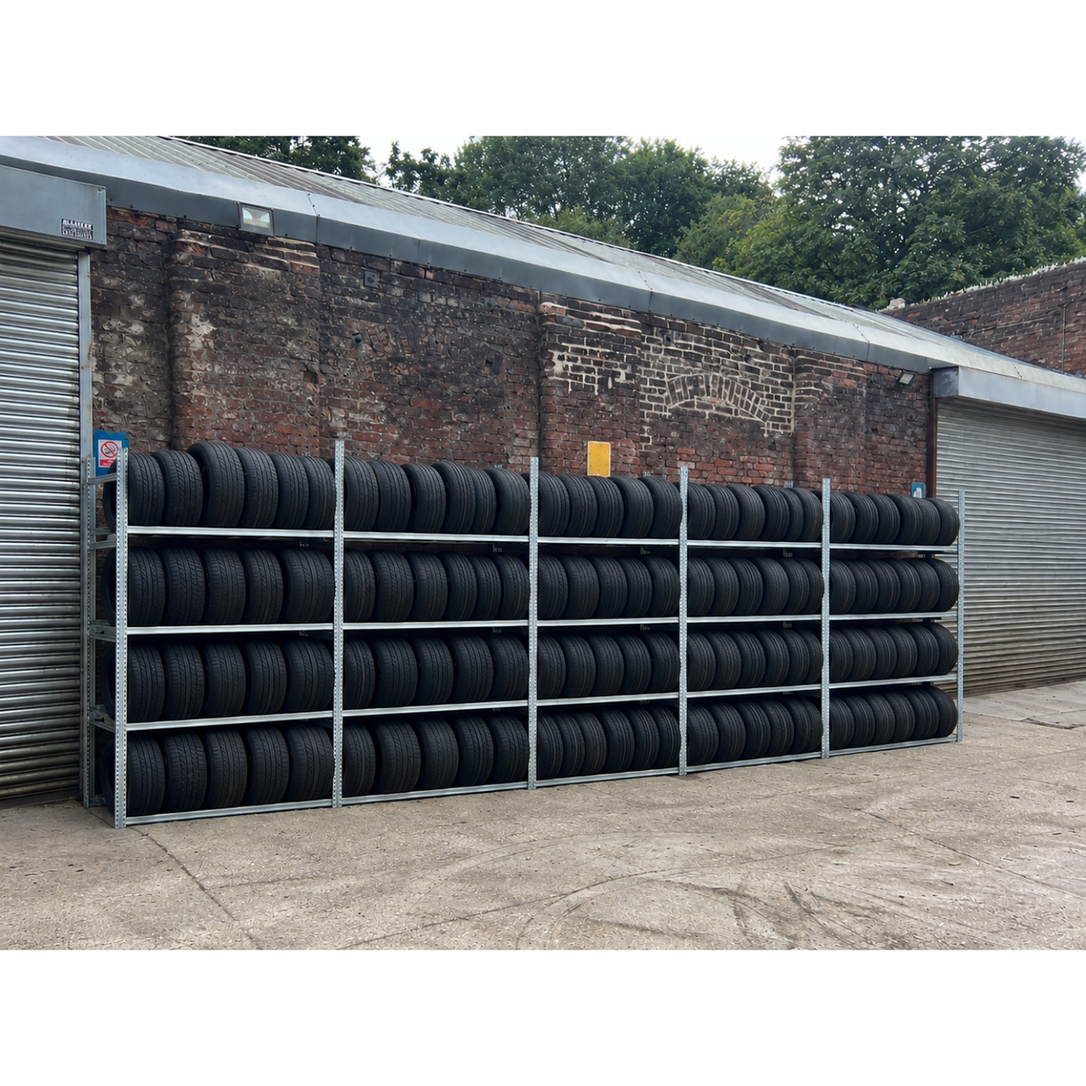 Used Tyre Bay - Galvanised Frames - 3000mm High - 1500mm Wide - 4 Levels