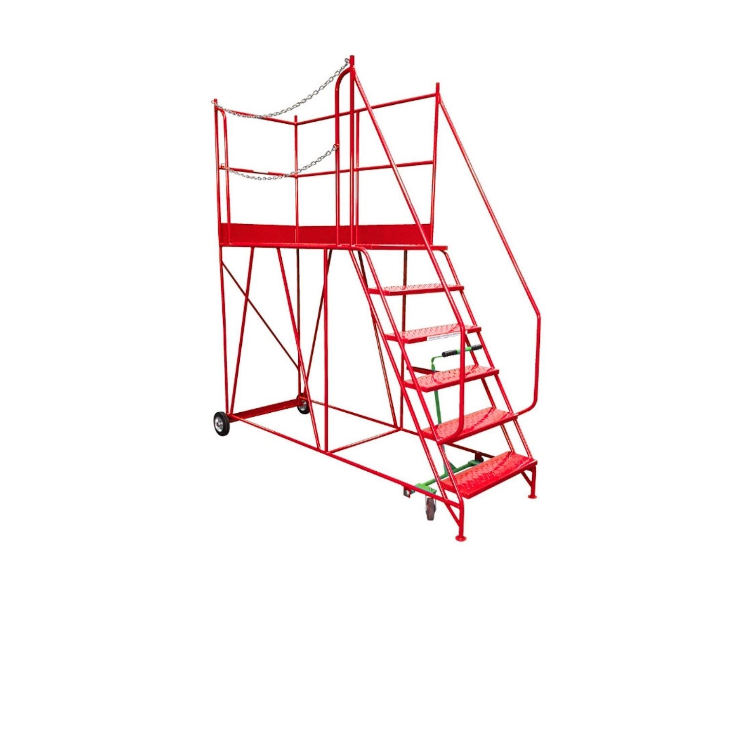 Access Platform Mobile Ladder - Chain Exit - 2-8 Tread Options
