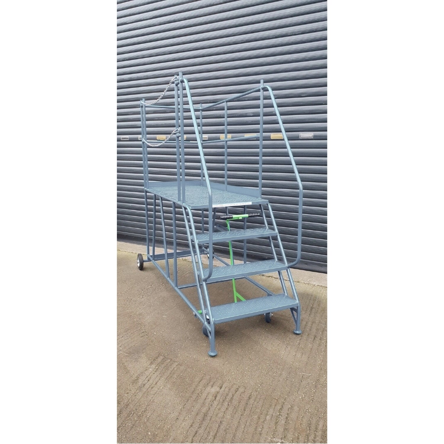 Access Platform Mobile Ladder - Chain Exit - 2-8 Tread Options