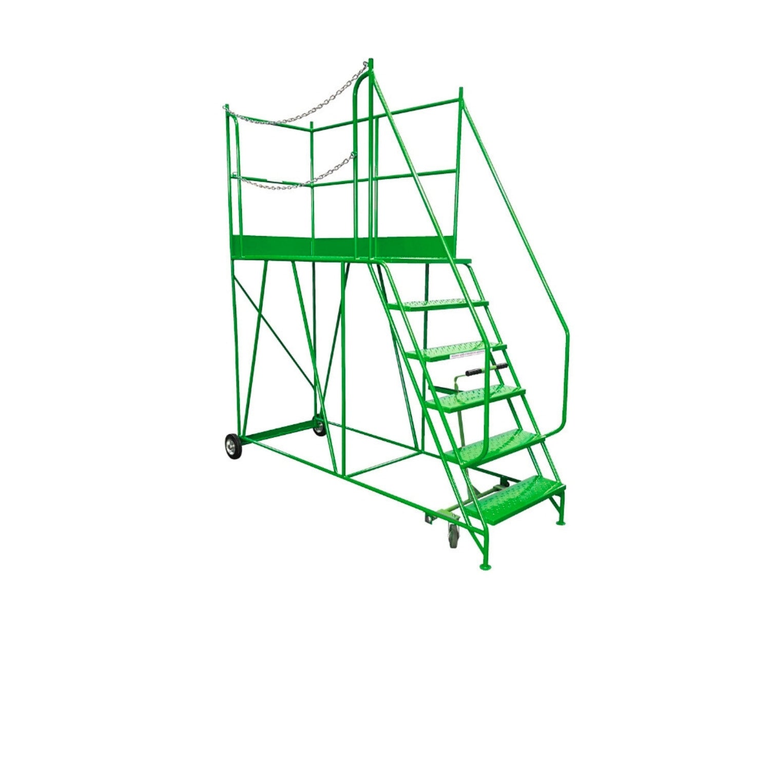 Access Platform Mobile Ladder - Chain Exit - 2-8 Tread Options