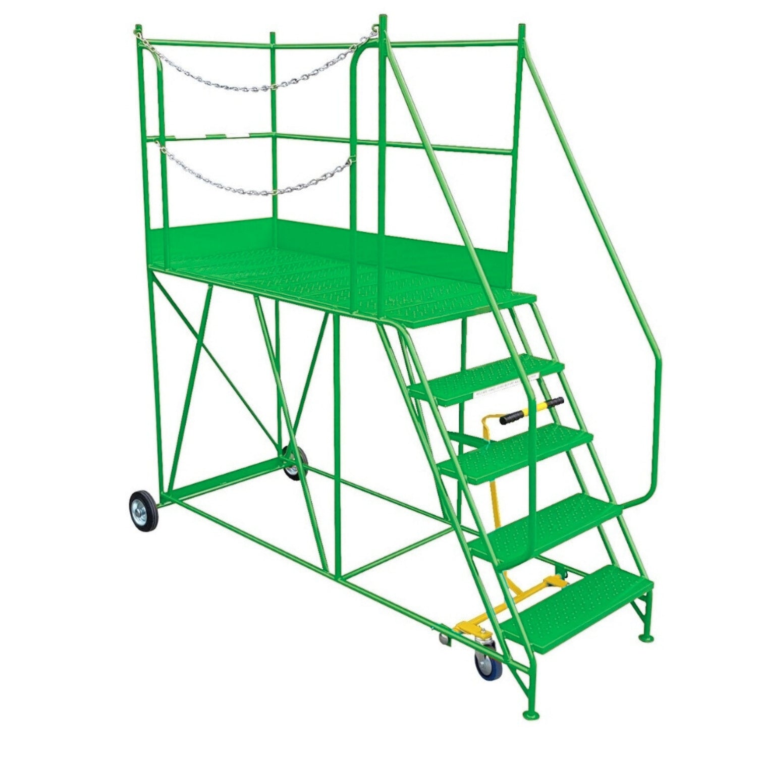 Access Platform Mobile Ladder - Chain Exit - 2-8 Tread Options