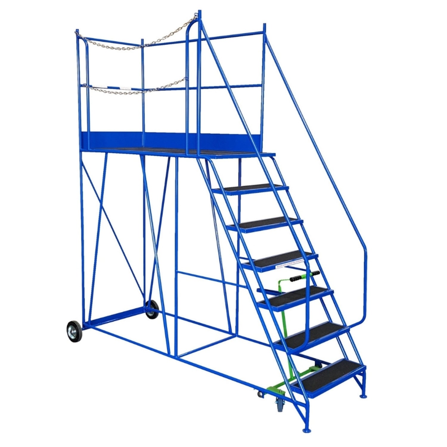 Access Platform Mobile Ladder - Chain Exit - 2-8 Tread Options