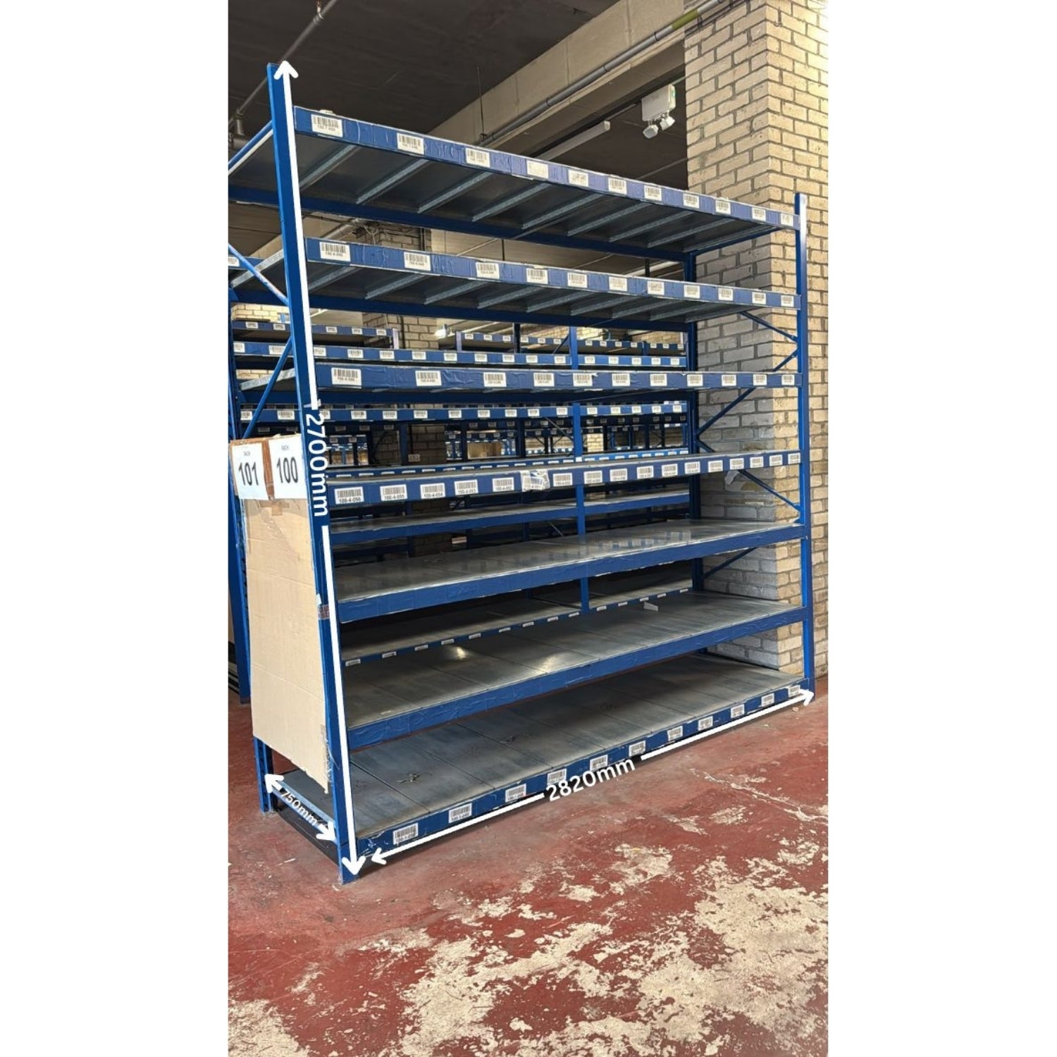 Used Longspan Shelving - Choose Bay Option - Metal Drop in Panels