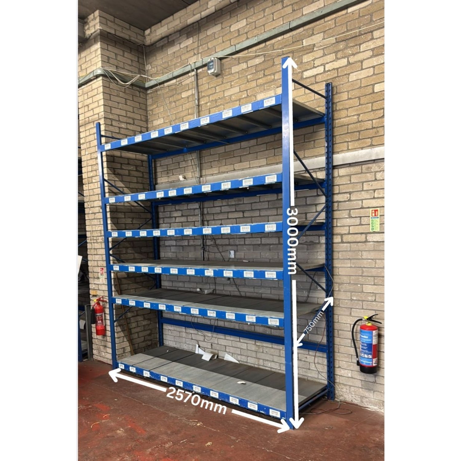 Used Longspan Shelving - Choose Bay Option - Metal Drop in Panels