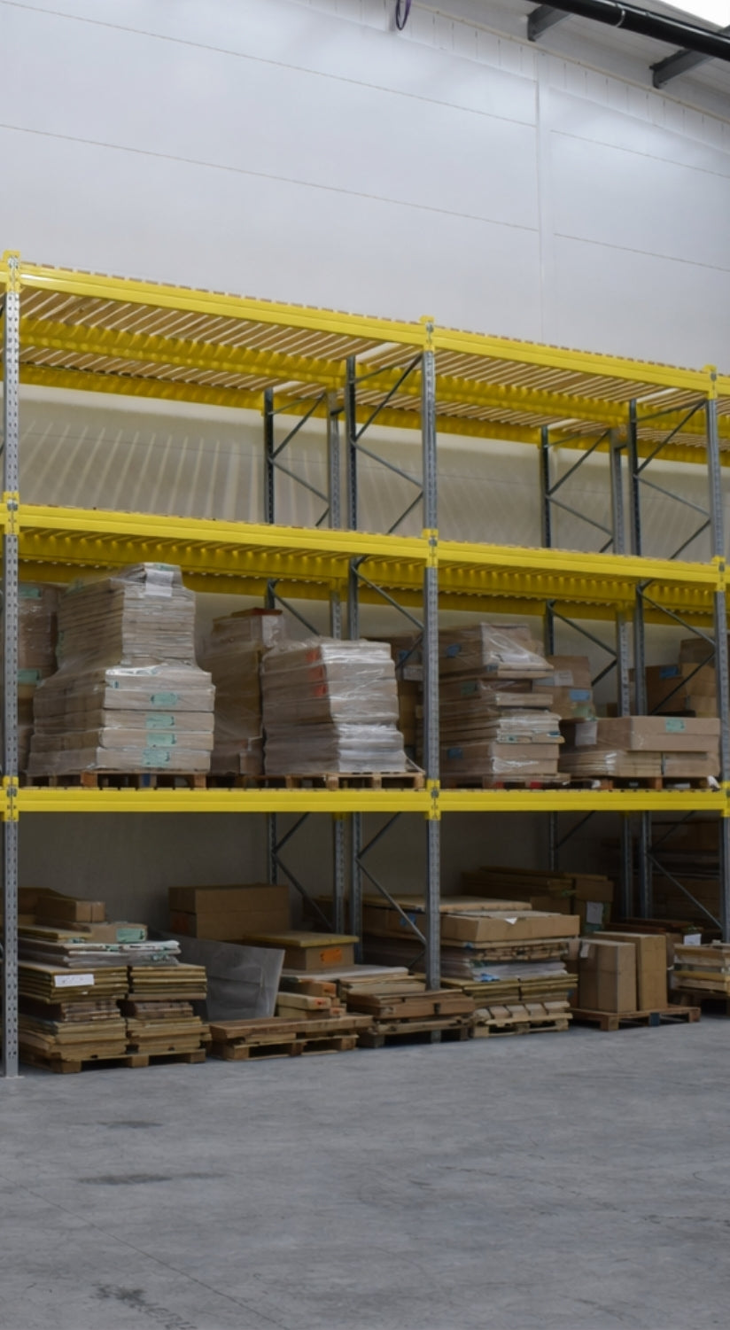 New Pallet Racking - Choose Height - Choose Depth - 2700mm Wide - 2 Joined Bays - 3 Levels