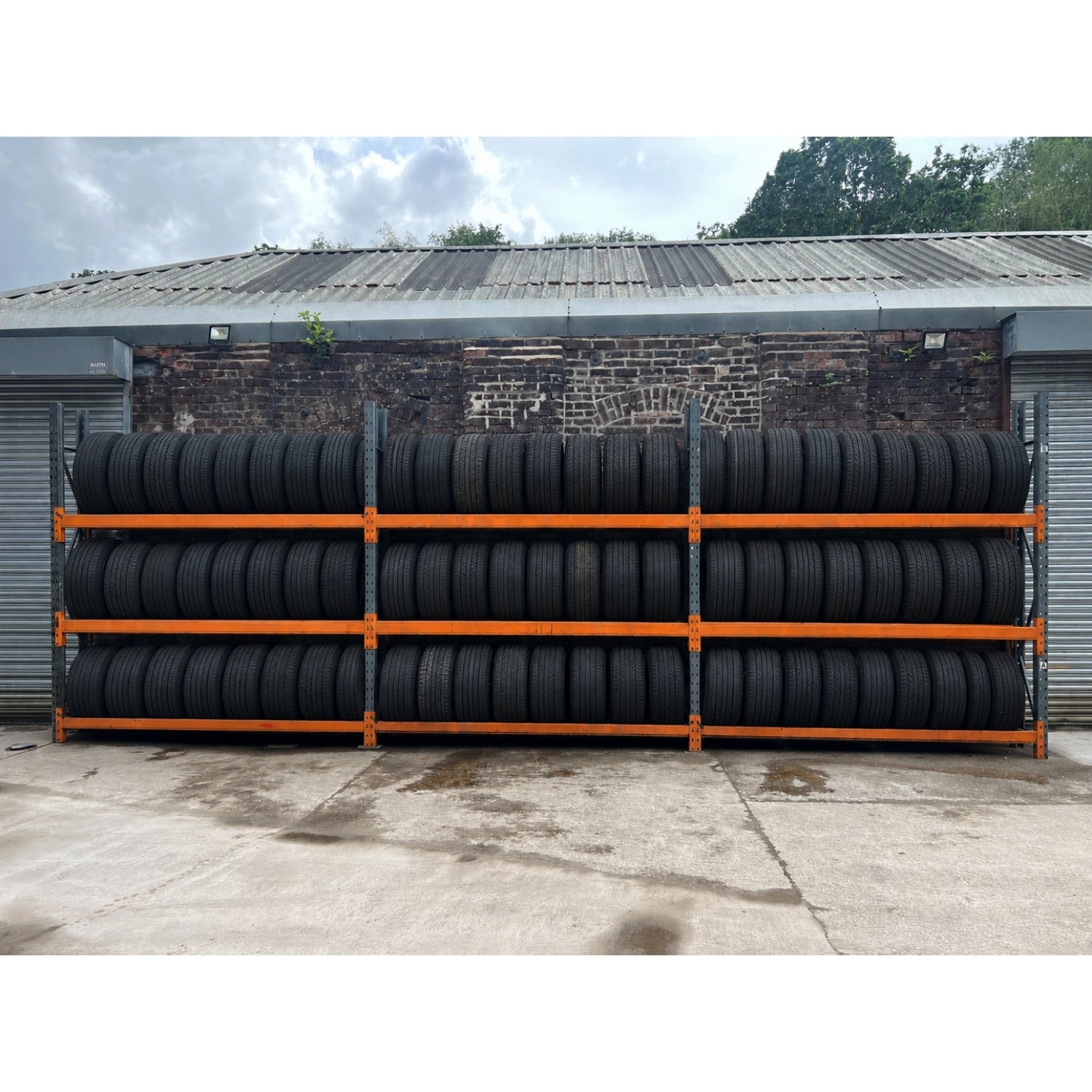 Used Dexion Tyre Bay - 2400mm High - 3 Levels - 3 Joined Bays