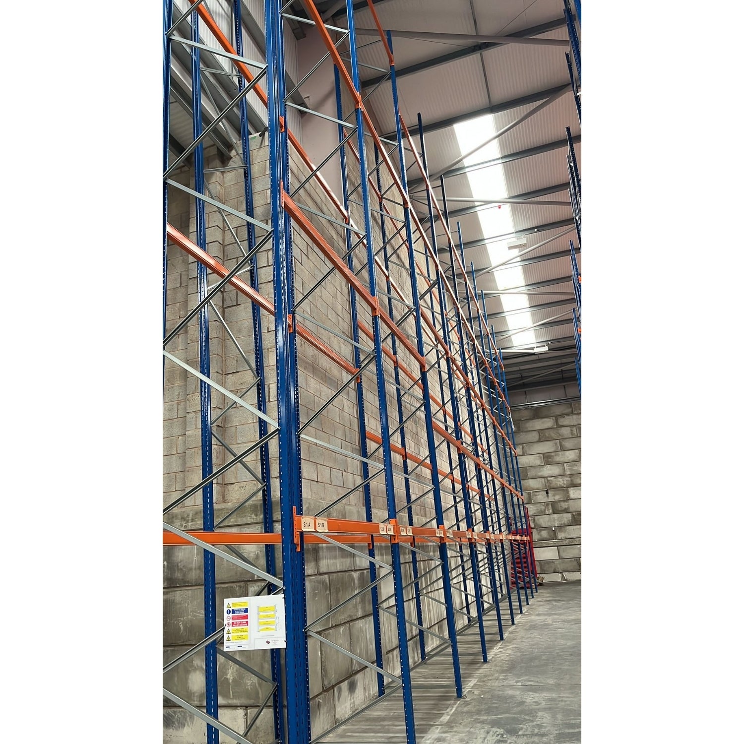 Used Stow Pallet Racking - 5.8m High - 1100mm Deep - 16 Joined Bays