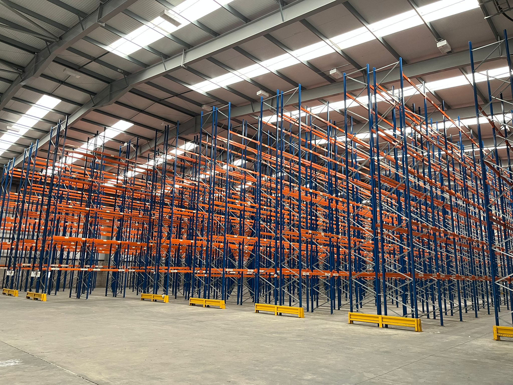 Used Stow Pallet Racking - 10.9m High - 1100mm Deep - 19 Joined Bays