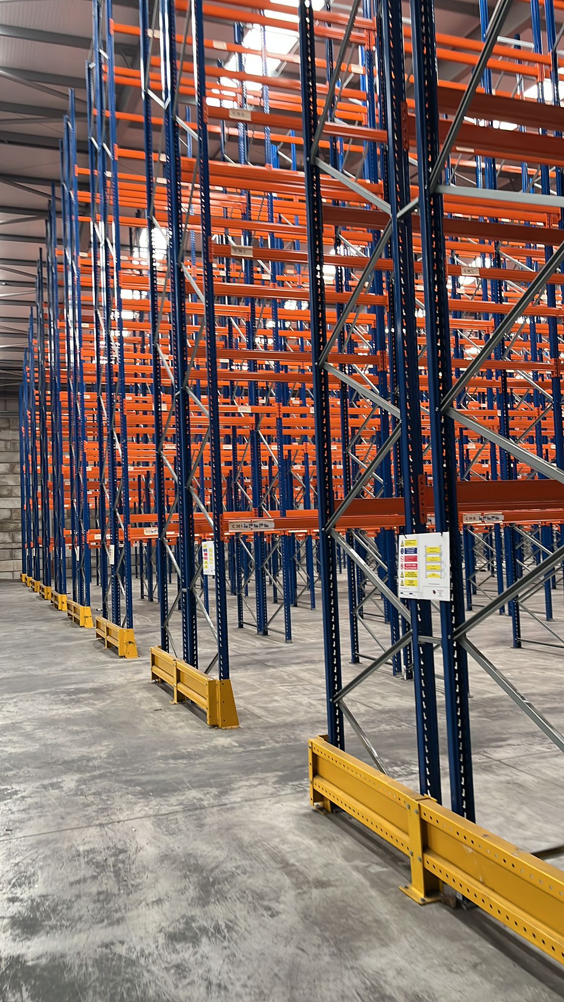 Used Stow Pallet Racking - 10.9m High - 1100mm Deep - 19 Joined Bays