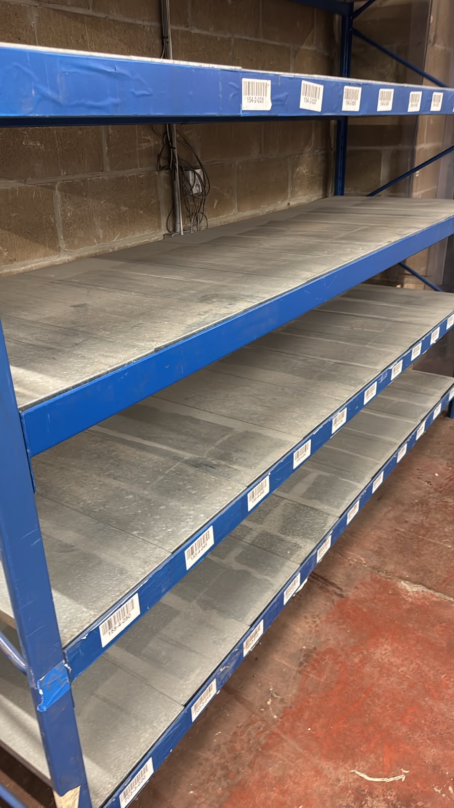Used Longspan Shelving - Choose Bay Option - Metal Drop in Panels