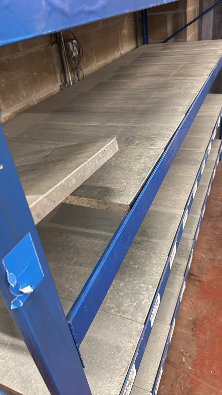 Used Longspan Shelving - Choose Bay Option - Metal Drop in Panels