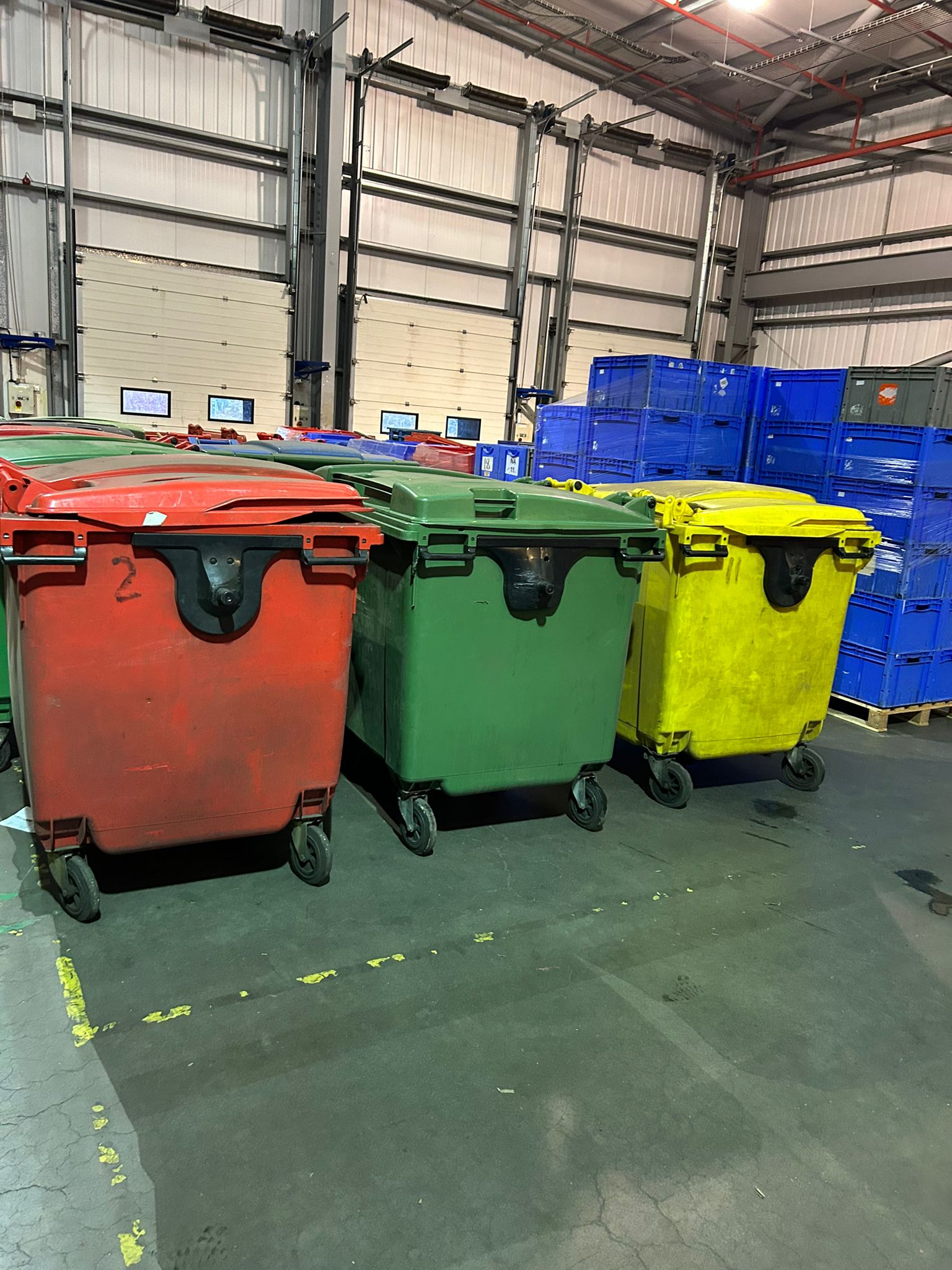 1100 Litre Industrial Wheelie Bins - Assorted Colours