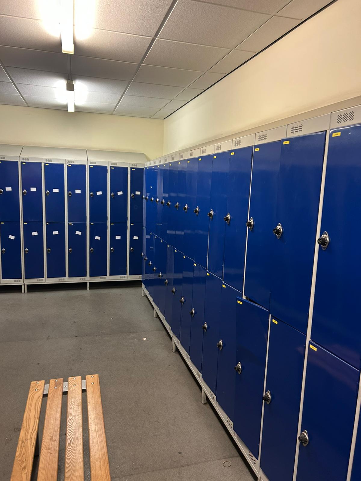 Used Nest of 6 Lockers with Combination Locks