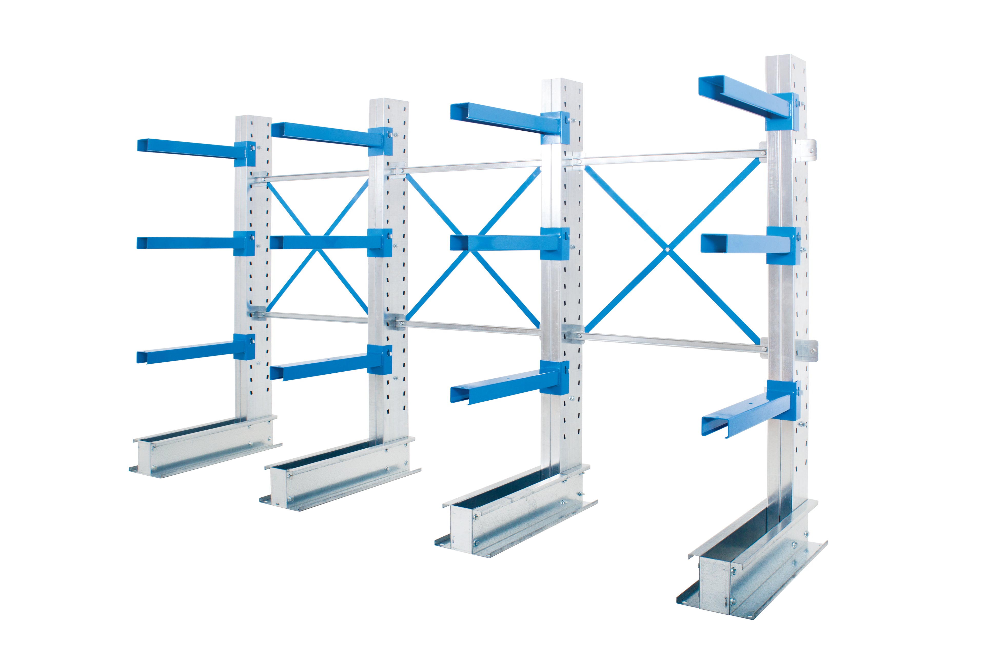 New Cantilever Racking Single Sided - Choose Height - Choose Arm Length - 3 Joined Bays