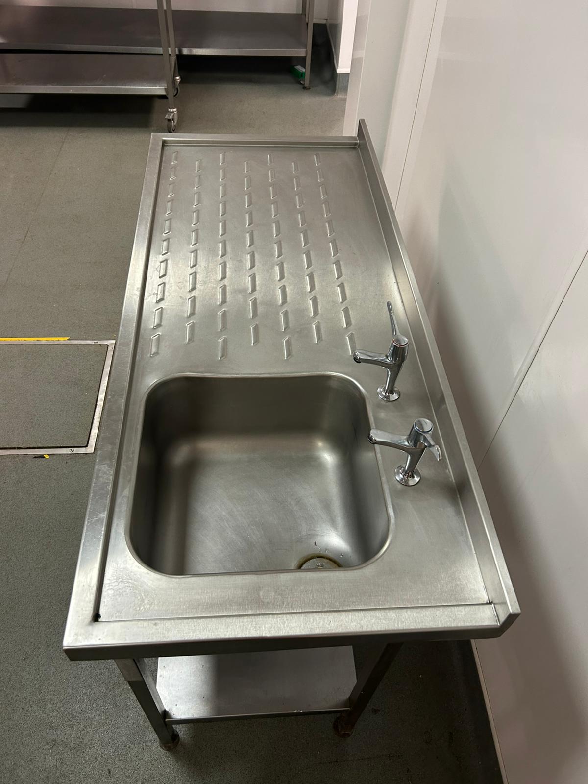 Used Stainless Steel Catering Sink – 1400mm Length