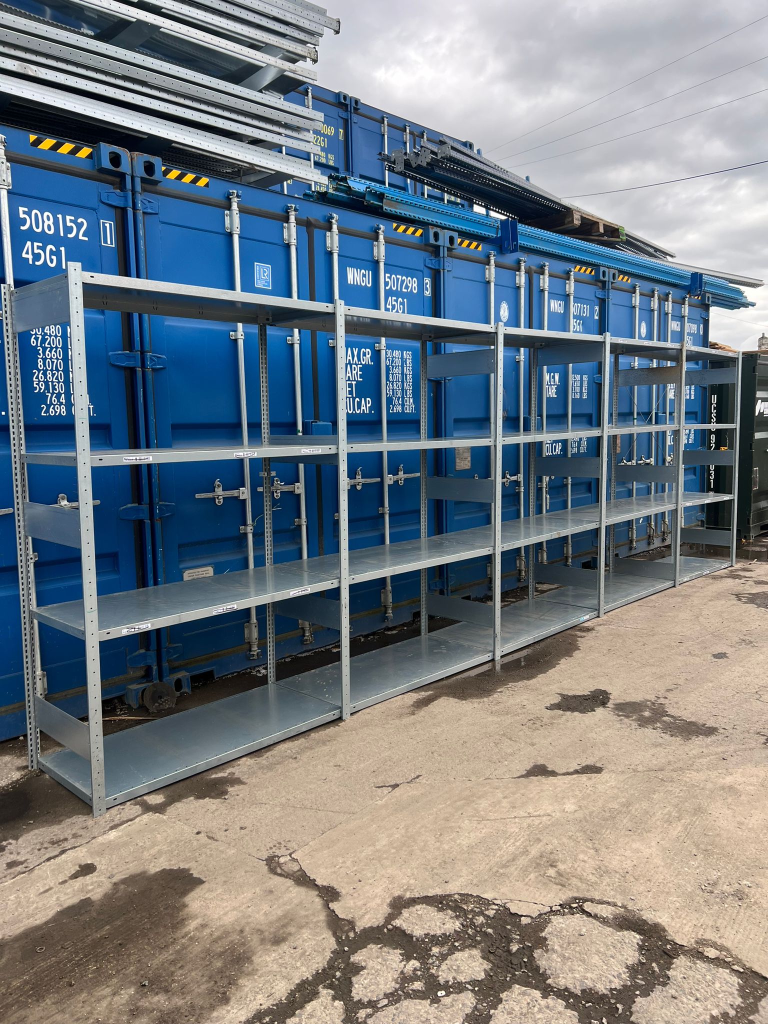 Meta Shelving - 2000mm High - 5 Joined Bays - 4 Levels - Used Shelving - Cracking Racking