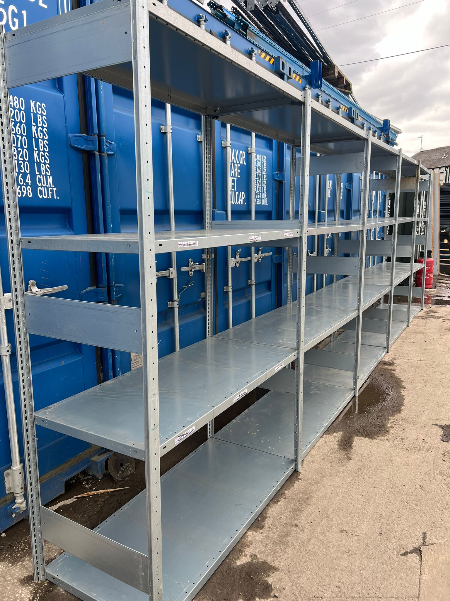 Meta Shelving - 2000mm High - 5 Joined Bays - 4 Levels - Used Shelving - Cracking Racking