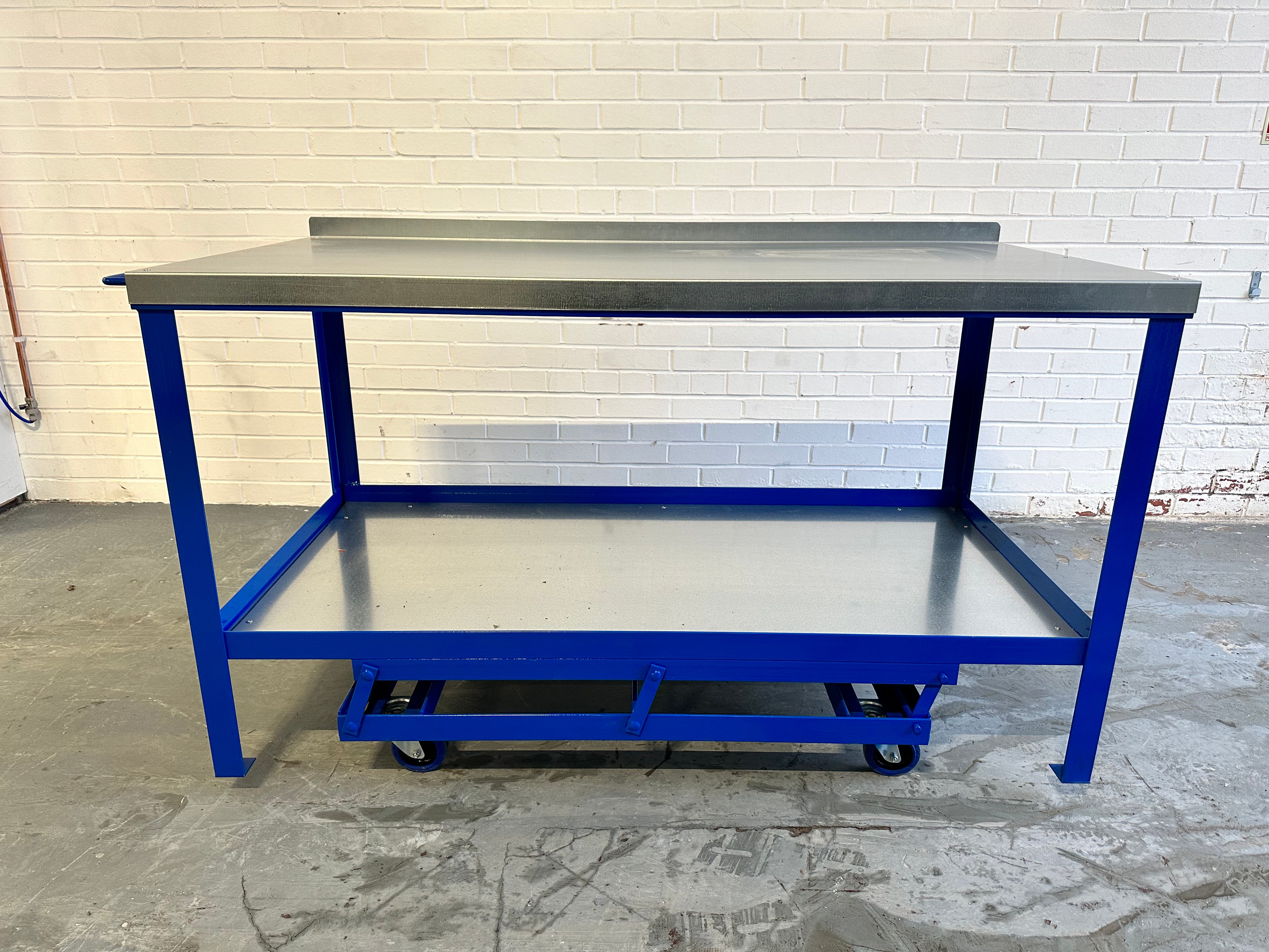 Large Mobile Work Bench - 890h x 1200w x 1615d - Mobile Work Bench - Cracking Racking