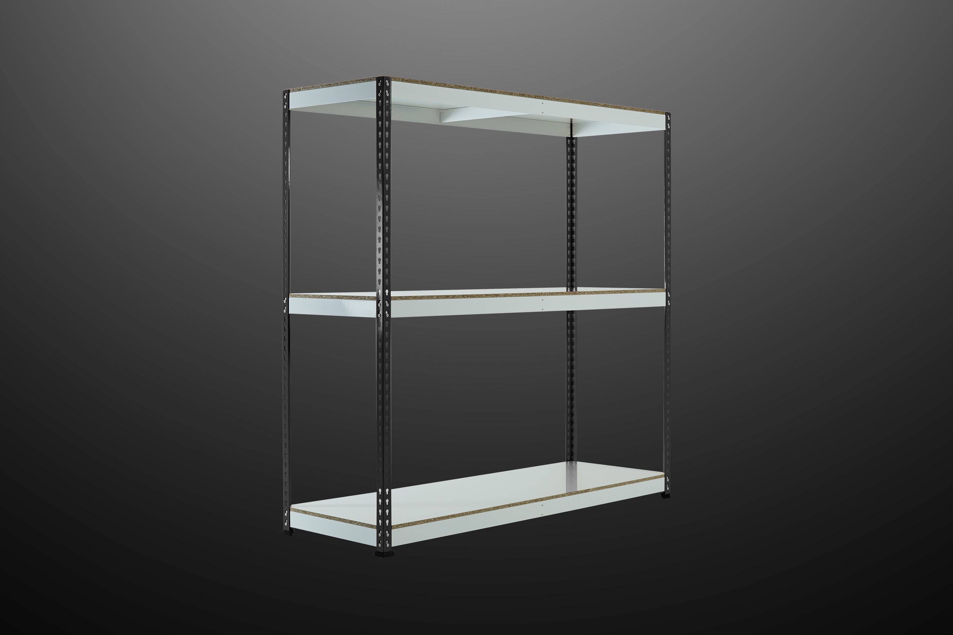 Black Rainbow Boltless Rivet Shelving - 1830x1830x610mm, 3-5 Levels - Rainbow Rivet Racking - Cracking Racking