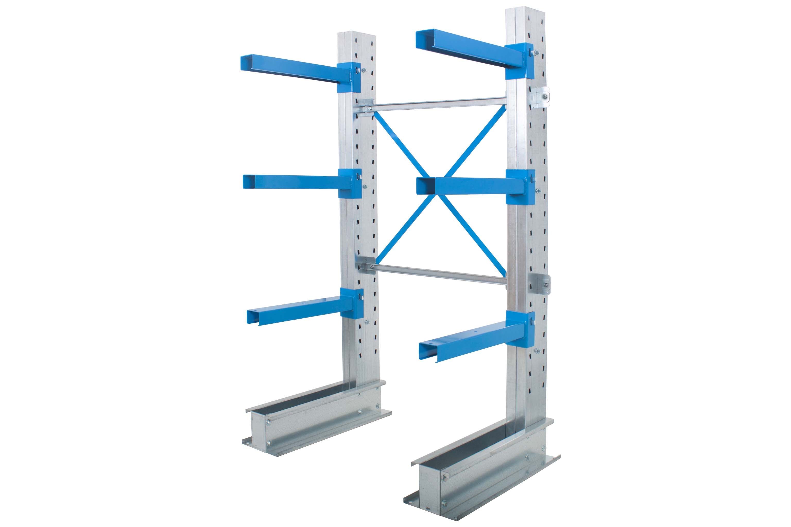 Single-Sided Cantilever Racking Starter Bay - Cantilever Racking - Cracking Racking