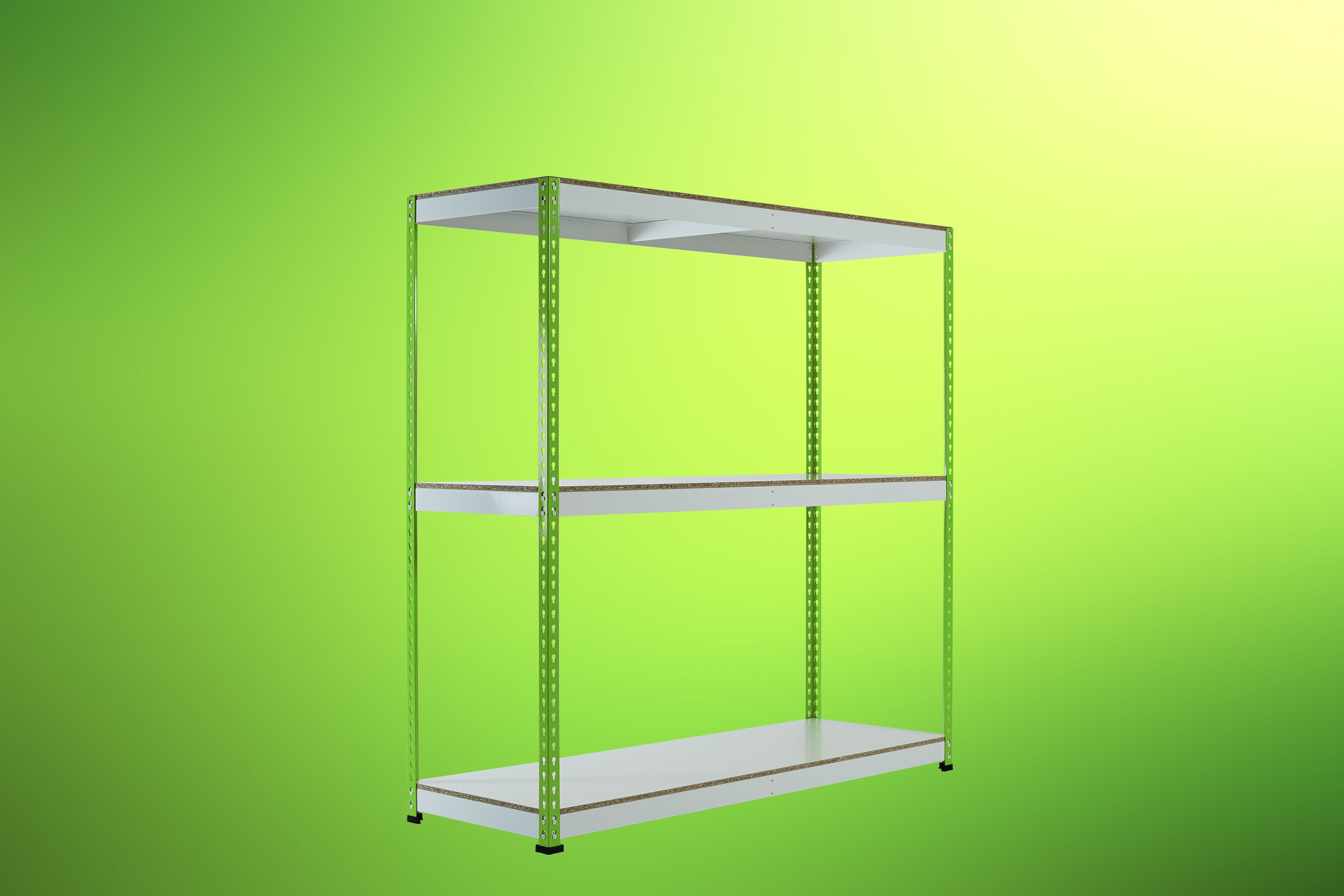 Lime Green Rainbow Rivet Racking - 1830mm x 1830mm x 610mm - 3, 4 or 5 Levels