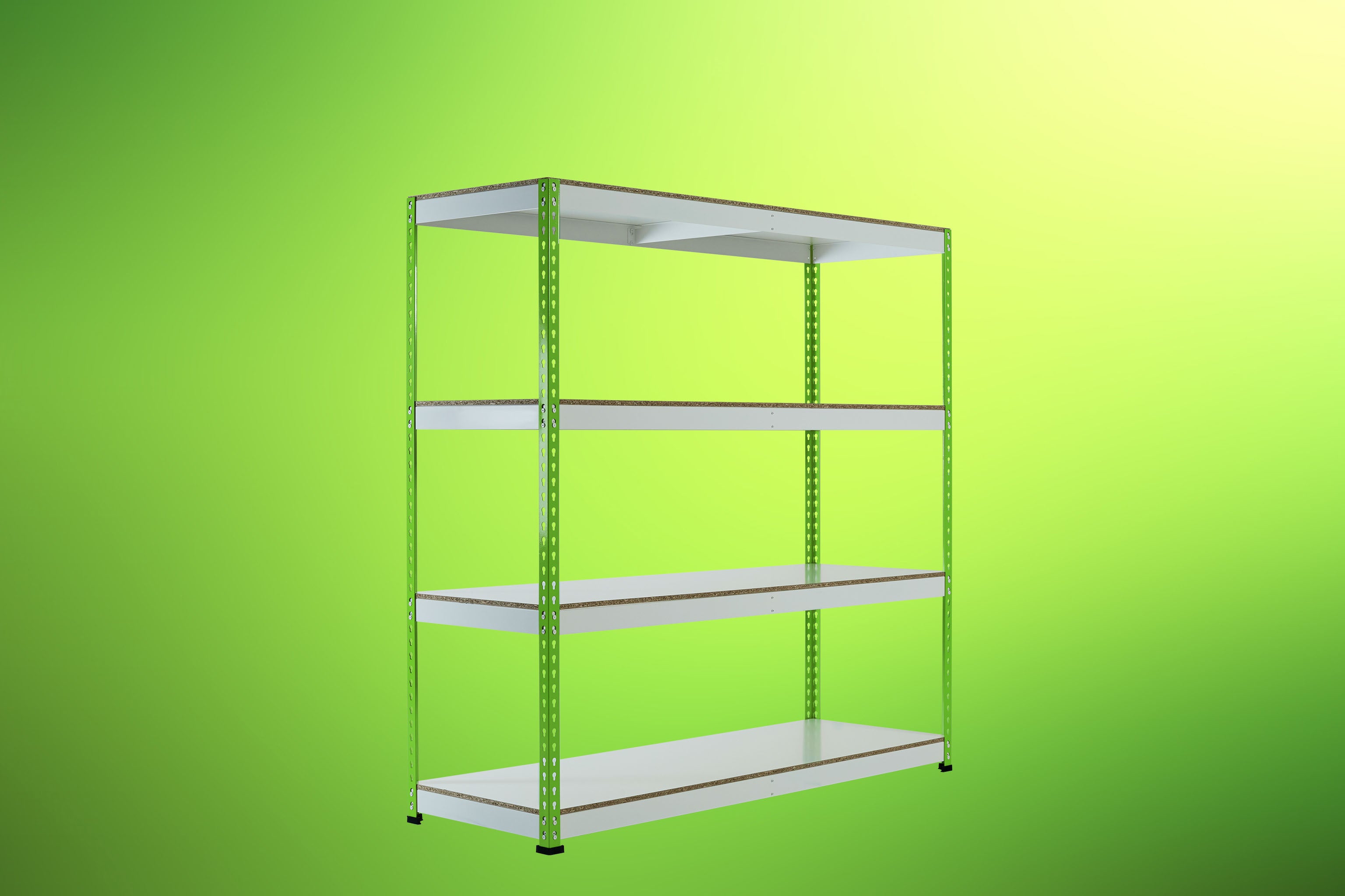 Lime Green Rainbow Rivet Racking - 1830mm x 1830mm x 610mm - 3, 4 or 5 Levels