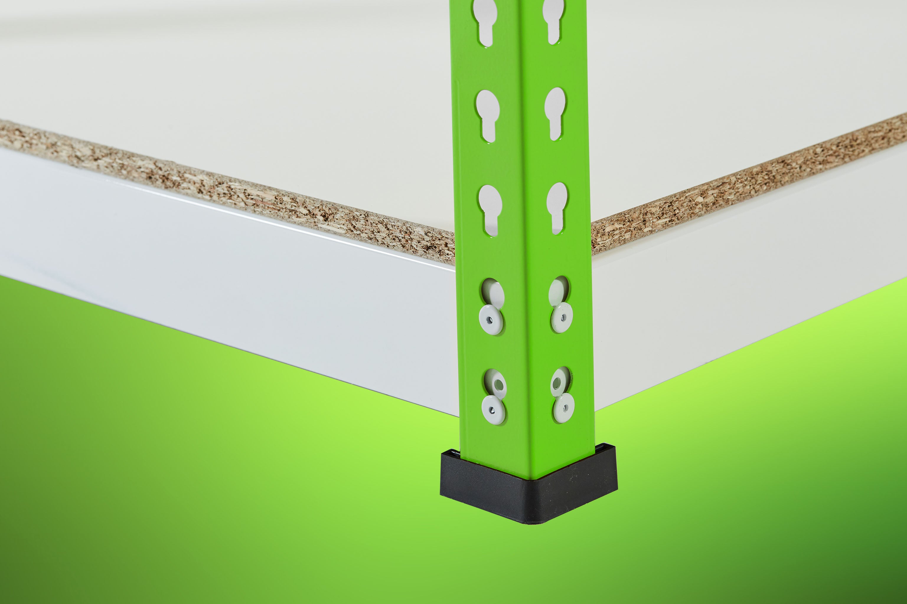 Lime Green Rainbow Rivet Racking - 1830mm x 1830mm x 610mm - 3, 4 or 5 Levels